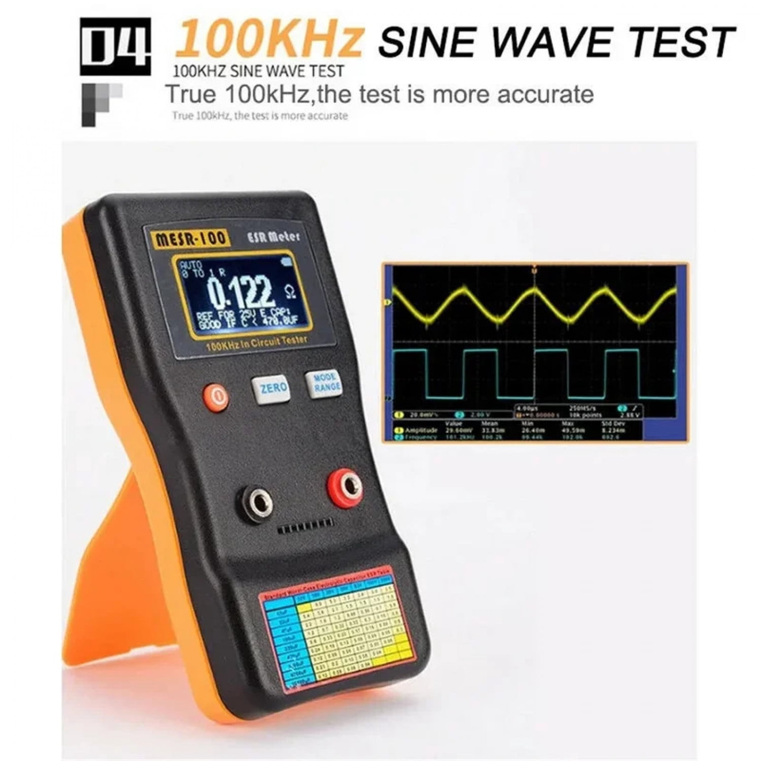 MESR-100 ESR Meter Auto-ranging Capacitor Tester 0.001-100Ω