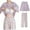 Purple, variant on Tnhcen Women's Two-piece Pajamas Set Long Sleeve Lovely Nightwear Homewear Set With Breast Pad M-3XL