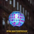 thumbnail image 6 of MUMTOP Mosaic Hanging Solar Glass Lights Lantern Outdoor - Gazing ball LED Solar Powered Waterproof Landscape Lanterns with Mosaic Design for Patio, Yard, Garden and Pathway Decoration, 6 of 7