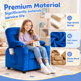 thumbnail image 5 of Pipleo Kids Recliner Chairs for Toddlers, Toddlers Recliner Chair with Cup Holder, Footrest, Side Pockets, Ergonomic Adjustable Velvet Kids Lounge Chair, Comfortable Recliner Chair for Boys Girls, 5 of 8