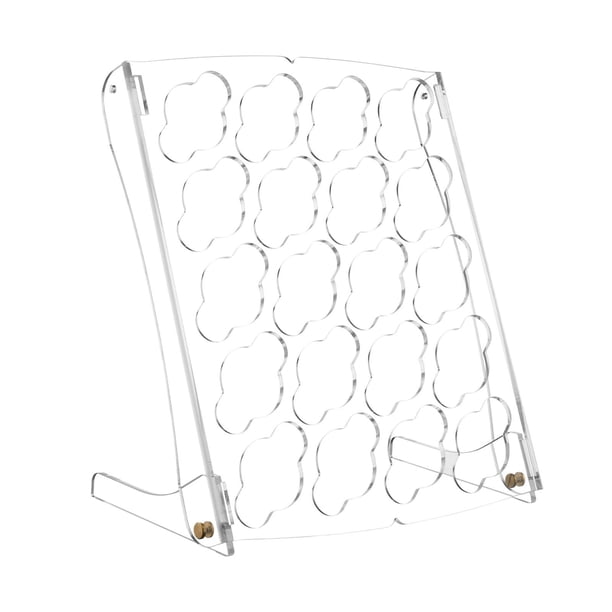 Soporte para cápsulas de café, contenedor de almacenamiento, estante de exhibición plegable para cápsulas de café. claro