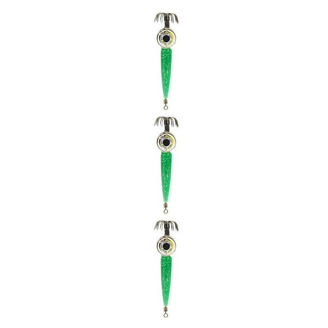 Eigraketly cebo de camarón LED señuelo de calamar equipo de aparejo luminoso nocturno electrónico de bajo consumo para de incentivo verde Type1 NO1