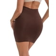 thumbnail image 3 of INSPIRE CHIC Women's Underskirts High Waist Tummy Control Half Slip with Butt Lifter Shaper Shorts S Dark Brown, 3 of 6