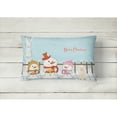 thumbnail image 2 of Carolines Treasures BB2401PW1216 Merry Christmas Carolers Poodle White Canvas Fabric Decorative Pillow, 12H x16W,, 2 of 3