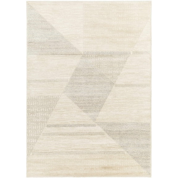 BoutiqueRugs Chizu Contemporary Area Rug - Ivory, Peach, Medium Gray - 2' x 2'11"