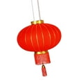thumbnail image 5 of Flocking Red Lanterns Wedding Party Decor Gift DIY Craft Cute Chinese Hanging Lanterns Festival Celebration Decor L, 5 of 7