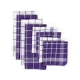 thumbnail image 2 of Waffle Weave Terry Dishtowel & Dishcoth Set, 8-Piece, Eggplant, 2 of 6