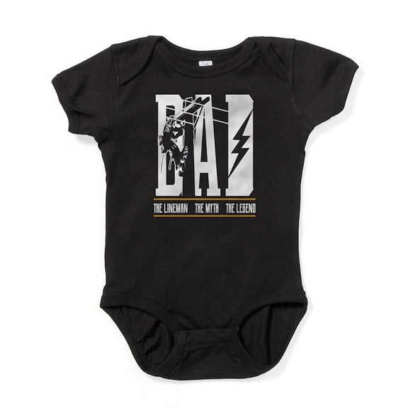 CafePress - The Myth The Legend Dad The Lineman, Fun Body Suit - Cute Infant Bodysuit Baby Romper - Size Newborn - 24 Months