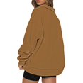 thumbnail image 4 of QASIEATN Hoodies for Graceful Women Fashion, Long Sleeve Tops Quarter Zip Pullover Drop Shoulder Sweatshirts Fall Trendy Outfits Vintage Solid Color Clothes, Womens Fall Tops, 4 of 6