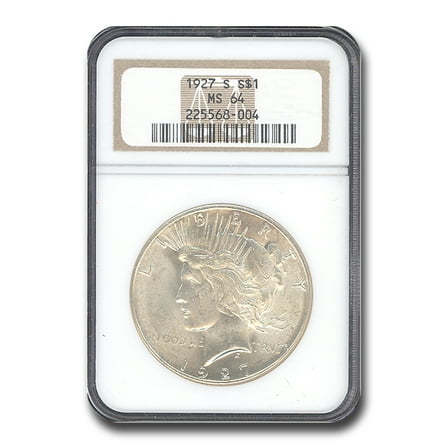1927-S Peace Dollar MS-64 NGC