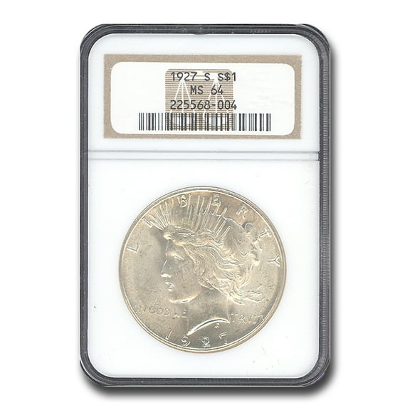 1927-S Peace Dollar MS-64 NGC