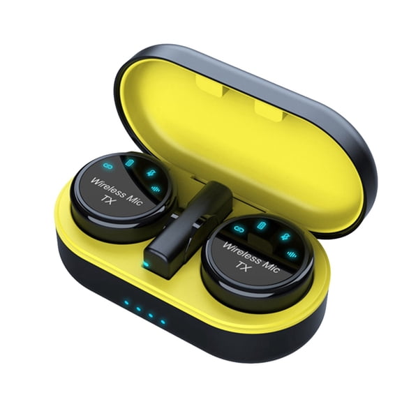 Magnetic Wireless Lavalier Microphone Audio Video Recording Microphone Noise Reduction with Charging Case for Ios