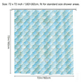 thumbnail image 7 of MONOJOY Mermaid Scale Shower Curtain, Ocean Themed Shower Curtain for Girls, Gold and Blue Shower Curtain Fantasy Backdrop Bathroom Decor with 12 Hooks, 72''W x 72''H, 7 of 7