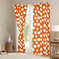 thumbnail image 3 of Feelyou Simple Polka Dot Curtains Pack of 2 (42x84 Each), Chic Brush Artwork Curtains Blackout, Orange Cartoon Cycle Bedroom Curtains, Blackout Curtains Room Decor, 3 of 6