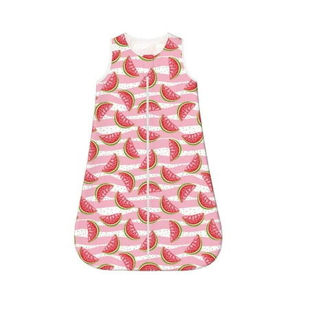 

Honeii Cute Watermelon Print Unisex Babies Sleepbag Wearable Blanket Baby Sleeveless Sleeping Bag-