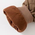 thumbnail image 6 of Otqutp 1-6 Years Kids Boys' Middle and Small Children's Winter Solid Color Cotton Jacket Long Sleeve Outwear with Pocket Coat(Coffee,4-5 Years), 6 of 8