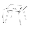 thumbnail image 5 of 35-inch Width White Square Dining Table, Lightweight, Durable, Perfect for Small Spaces for Dining Room Area, Living Room, Office or Kitchen, 5 of 6