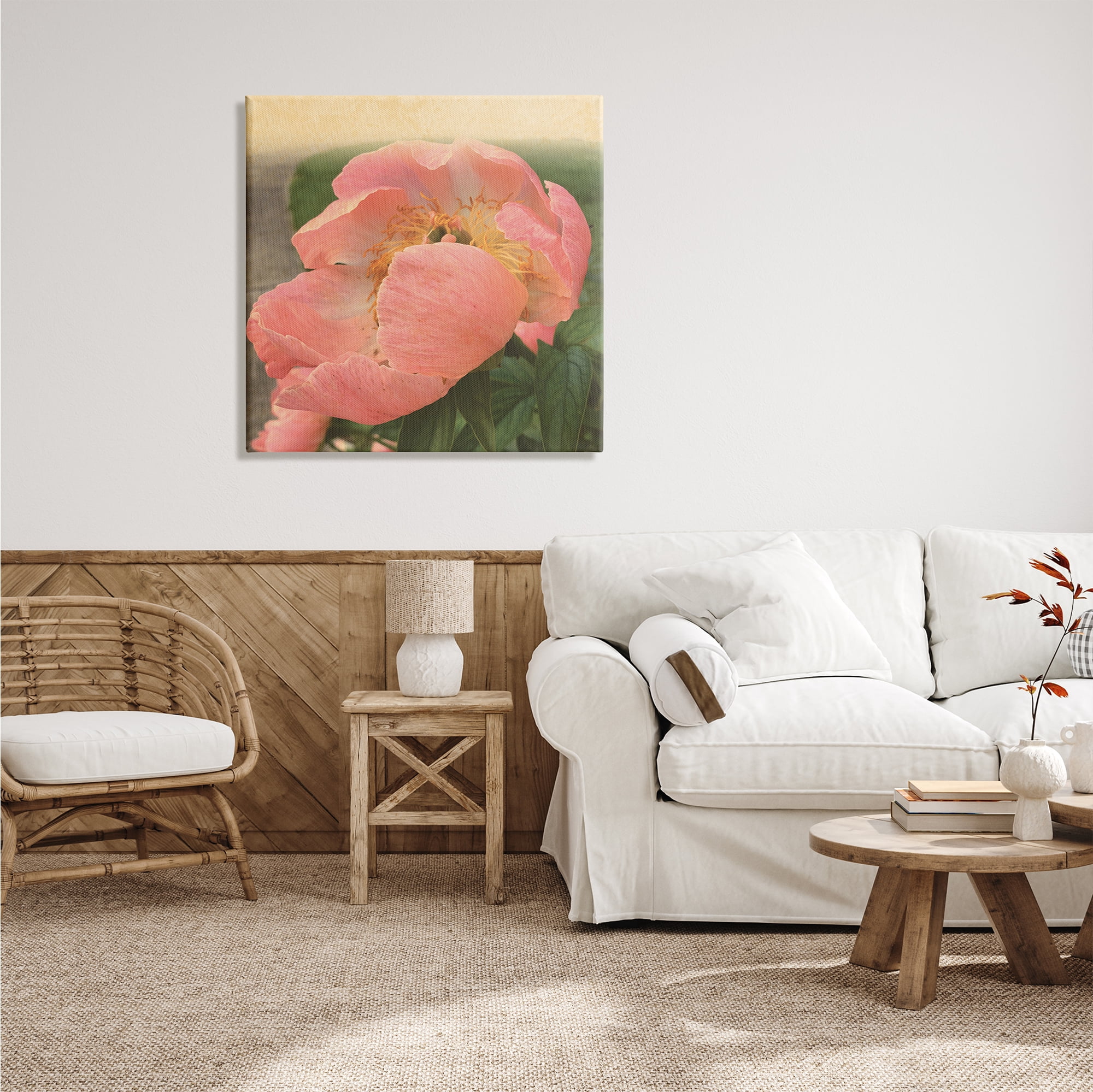 Stupell Indtries Dreamy Pink Peony Floral Bloom Sun Bleached Flower,30 x 30,Design by Tammy Apple