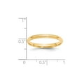 thumbnail image 4 of Solid 14k Yellow Gold 2.5mm Plain Classic Dome with Flat Edge Men's Wedding Band Ring Size 13, 4 of 5