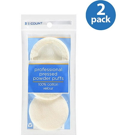 Dicon Technologies Professional Pressed Powder Puffs, 3 count (Pack of 2)