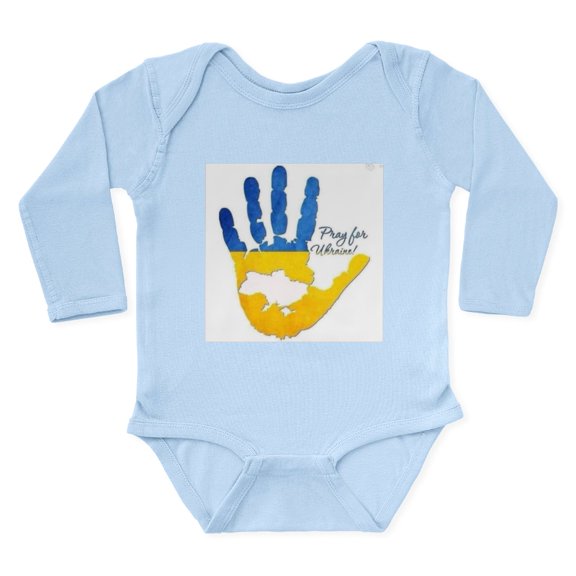 CafePress - Ukraine Body Suit - Long Sleeve Cotton Baby Bodysuit