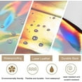 thumbnail image 4 of Holographic Leather Fabric 54x39inch Silver PU Leather Roll Laser Leather Fabric Soft Leather Fabric Suitable for Earring Making Handicraft DIY Crafts or Other, 4 of 7