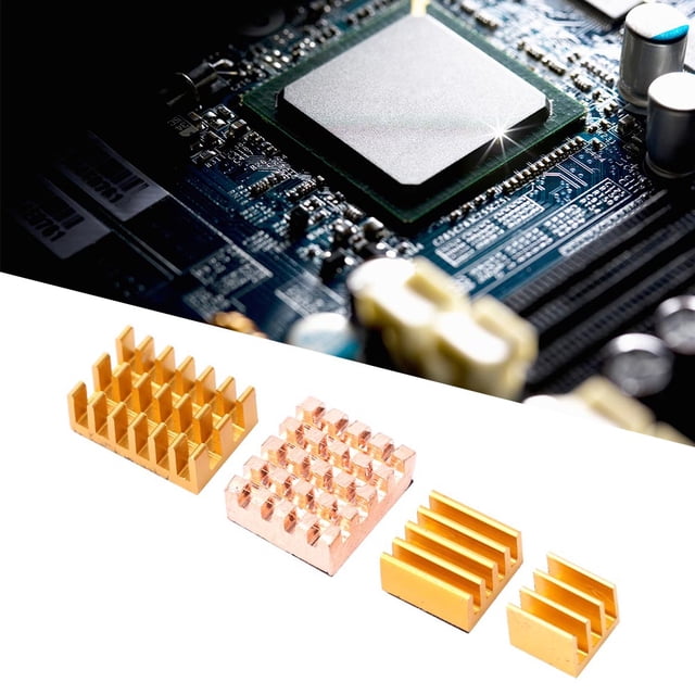 Dissipateur de Chaleur pour RPi, Dissipation de Chaleur Adhésif Retour Simple Installation Dissipateur de Chaleur pour Tube Électronique pour Carte Mère CPU pour Module MOS
