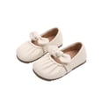 thumbnail image 5 of Viluyesy Girls Ballet Flats Soft Sole Bow Princess Shoes Spring Summer Dress Wedding Party Beige Size 8, 5 of 6