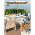 thumbnail image 4 of Outdoor Tablecloth with Umbrella Hole and Zipper, Boho Flowers Rectangle Table Cloth 60x102 Inch Waterproof Tablecloth, Abstract Ethnic Vintage Bohemian Floral Picnic Table Cover for Patio Camping, 4 of 7