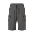 thumbnail image 1 of FhsagQ Male Cargo Short Pants for Men with Slanted Front Pockets and Backless Design for Utility Workwear Light Gray Size S, 1 of 7