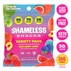 Shameless Snacks Variety Pack Low Calorie Sour Gummy Candy, Keto Friendly High Fiber Low Sugar Healthy Candy, Gluten Free Plant Based, 1.8 oz Bag