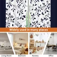 thumbnail image 7 of Lfeey Blackout Curtains for Bedroom, Thermal Insulated Window Drapes, Dark Blue Leaves Print, 84 Inches Long, 2 Panels, 7 of 7