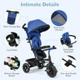 thumbnail image 3 of OLAKIDS Baby Tricycle, 6 in 1 Baby Trike Stroller Toddler Bike with Reversible Seat, Adjustable Handle, Control Direction, Removable Canopy, Safety Harness, Belt, Storage Basket, 9 Months-5 Years, 3 of 9