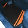 thumbnail image 3 of FH Group Carpet Liners Car Floor Mats with Faux Leather Stripes - Full Set, 3 of 5