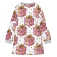 thumbnail image 6 of Girls' long-sleeved dress Leopard Print Gifts Girls' A-line dress with ribbed cuffs Soft and comfortable, 6 of 6