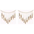 thumbnail image 1 of 2X Colgante de Pared de Macramé - Colgante de Pared Grande de Macramé Con Cuentas de Madera - Decoración de Pared para Dormitorio Y Sala de Estar Marrón, 1 of 6