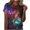 Starry Sky 20, variant on Fesfesfes Women Tops Women's Cosmic Star Sky Print Funny Casual Fashion Short Sleeve Tops Blouse Women's Shirts 3XL(US:14)