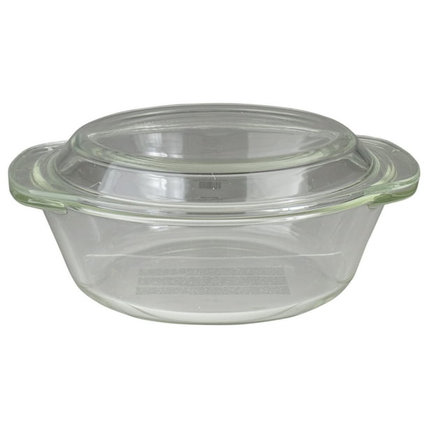 2in1 Clear Glass Casserole Dish with Lid 8"