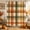 Orange, Sage, Cream, variant on Warm Brown Checked Shower Curtain, Waterproof Shower Curtains for Bathroom, Fall Farmhouse Buffalo Plaid Washable Fabric Bathtub Curtain Set Bath Decor with 12 Hooks Standard 72"x72"