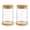 Transparent, variant on Monyance Plant Terrarium Glass Hydroponic Vases with Wooden Lid - Set of 2(2.56X2.56X3.94Inches)