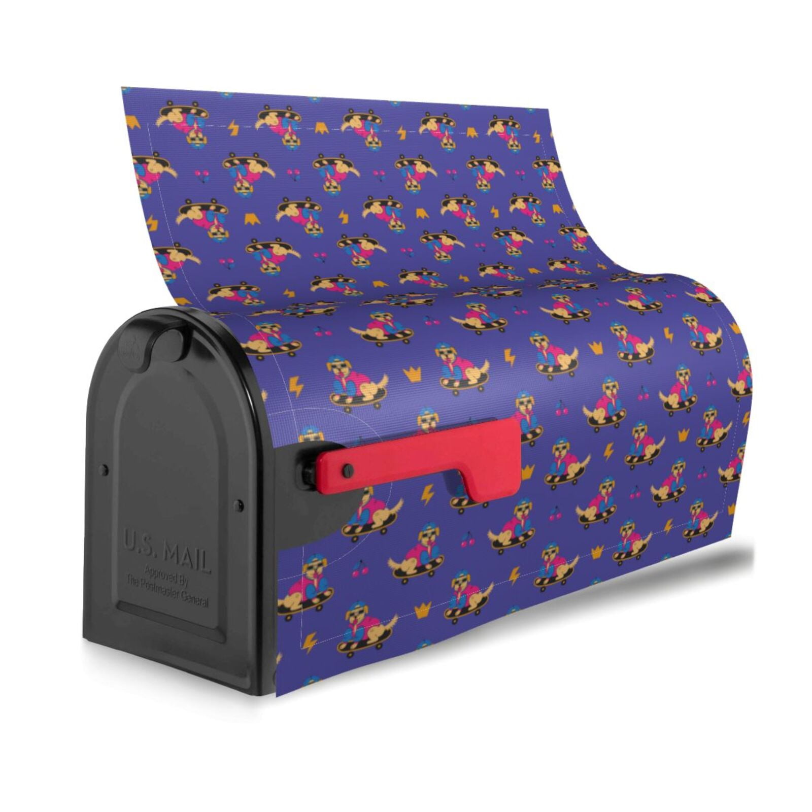 Xecao Labrador Retriever Dog for Mailbox Cover with Magnetic Strips, Waterproof and Sunscreen, Adds a Decorative Touch to Your Garden Yard.