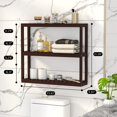 thumbnail image 4 of Estantería de baño Domax Bamboo de 3 niveles, soporte de pared, color marrón, 4 of 6