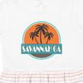 thumbnail image 4 of Inktastic Savannah Georgia Sunset Girls Toddler Dress, 4 of 5