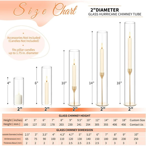 12 PCS Hurricane Candle Holder