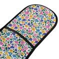 thumbnail image 2 of Dailycode Double Sided Oven Mitt with Loop Heat Resistant Kitchen Long Potholders 7" x 35" Colorful Tiny Flowers and Leaves, 2 of 6