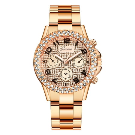 VerPetridure Women Watch Clock Stainless Steel Casual Dress Wrist Crystal Jewelry full diamond watch