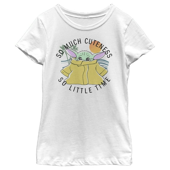 Girl's Star Wars: The Mandalorian Grogu So Much Cuteness So Little Time  Graphic Tee White X Large