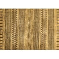thumbnail image 1 of Ahgly Company Indoor Rectangle Abstract Brown Modern Area Rugs, 2' x 5', 1 of 4