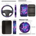thumbnail image 5 of Uorisanigo Flaming Butterfly Front & Rear Auto Seat Covers with Wheel Cover Protector,Seat Belt Strap Pads,Headres,Car Coasters,Armrest Cushion,Gear Shift,Handbrake Covers,18-Pack,Universal Fit, 5 of 7