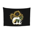 thumbnail image 7 of DouZhe Gothic Skull with Sunflower Tapestry Wall Hanging Tapestries Dorm Room Home Decor, 60" x 40", 7 of 7